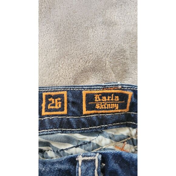 Rock Revival Karla Dark Wash Skinny Jeans - Picture 3 of 4